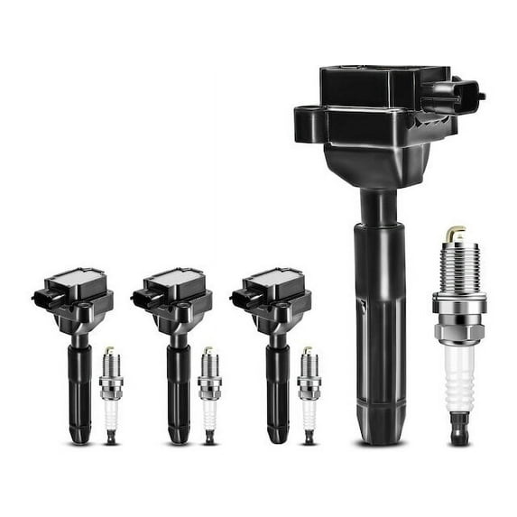 Ignition Coil and Spark Plug Kit 8 - Compatible with 2002 Mercedes-Benz C230 Kompressor RWD 2.3L 4-Cylinder - Autopart Premium