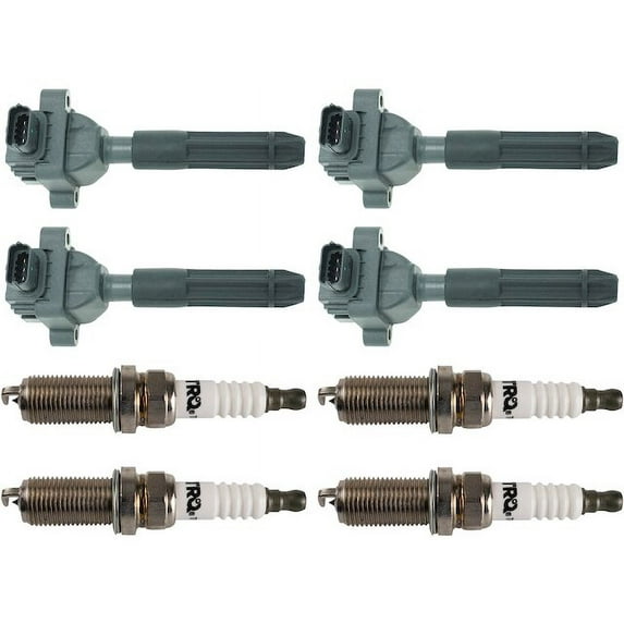 Ignition Coil and Spark Plug Kit 8 Piece - Compatible with 2001 - 2004 Mercedes-Benz SLK230 2002 2003