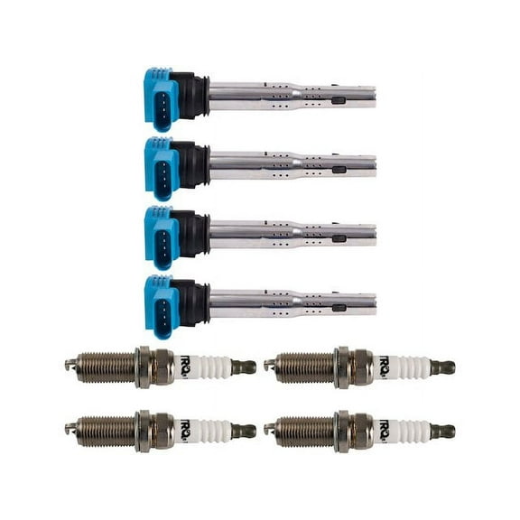 Ignition Coil and Spark Plug Kit 8 Piece - Compatible with 2009 - 2017 Volkswagen Tiguan 2010 2011 2012 2013 2014 2015 2016
