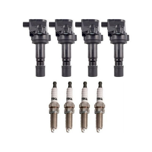Ignition Coil and Spark Plug Kit 8 Piece - Compatible with 2012 - 2015 Honda Civic 1.8L 4-Cylinder CNG 2013 2014