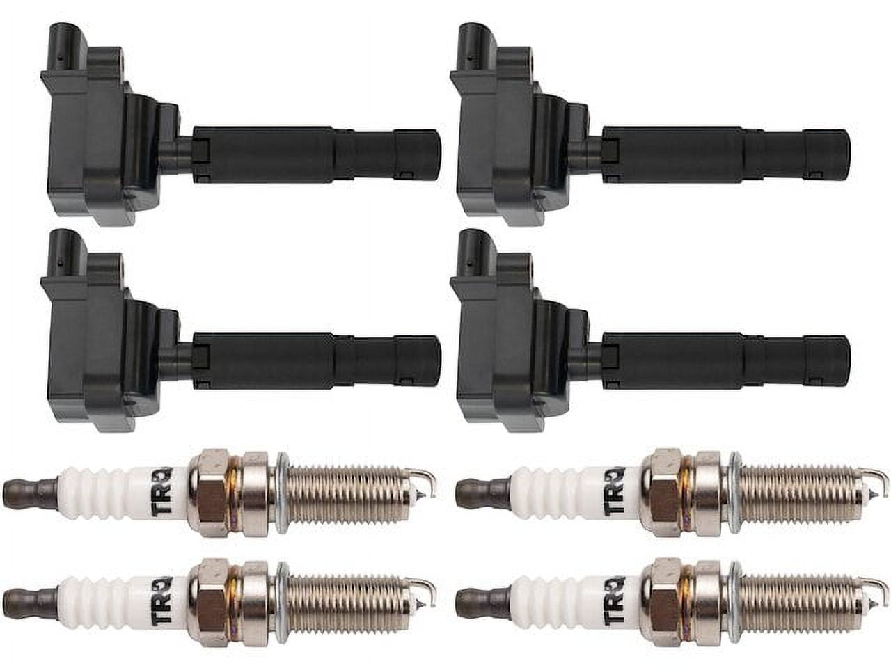 Ignition Coil and Spark Plug Kit 8 Piece Compatible with 2012 2015