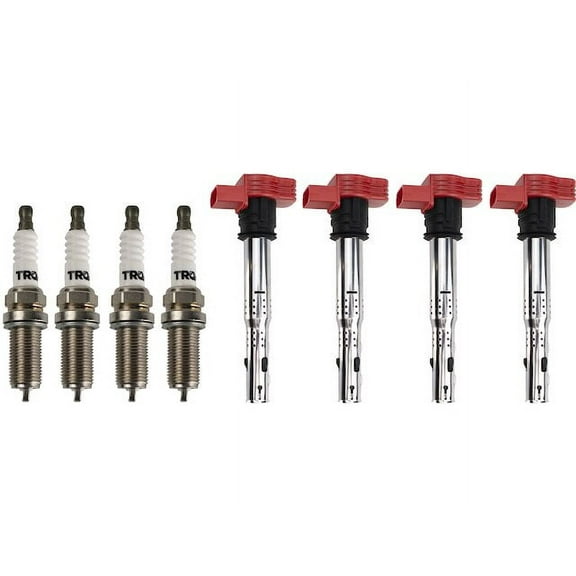 Ignition Coil and Spark Plug Kit 8 Piece - Compatible with 2015 - 2018 Audi Q3 Quattro 2016 2017