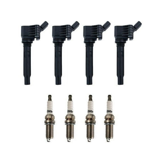 Ignition Coil and Spark Plug Kit 8 Piece - Compatible with 2018 Audi A5 Quattro 2.0L 4-Cylinder