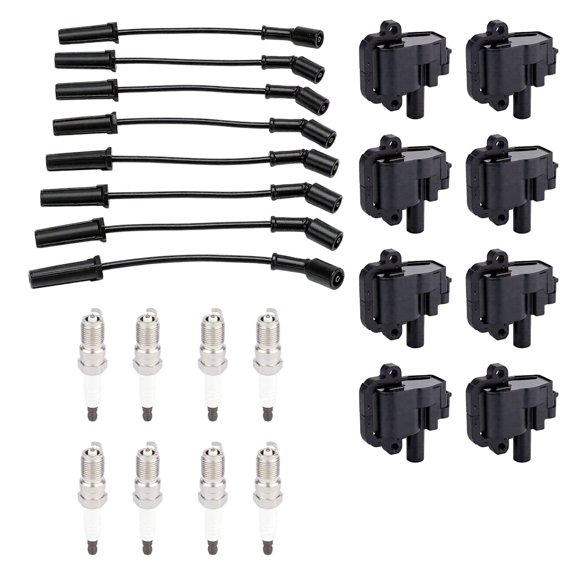 Ignition Coil and Spark Plug Kit KIT Compatible: Chevrolet Camaro 1998-2002, Corvette 1997-2004, Pontiac Firebird, GTO 2004