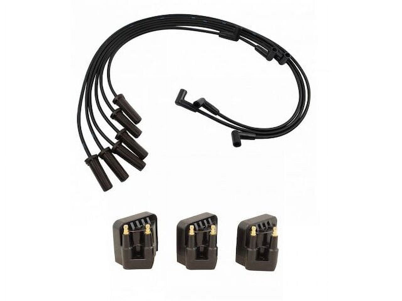 Tune-Up Kit: 3 Ignition Coils & 6 Platinum Spark Plugs With Wires For Chevy Impala & Buick Regal V6