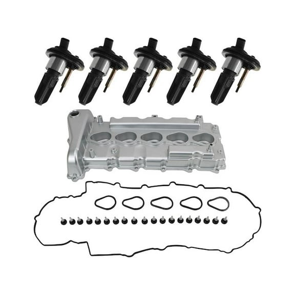 Ignition Coil and Valve Cover Kit 6 Piece - Compatible with 2004 - 2006 Chevy Colorado 3.5L 5-Cylinder 2005