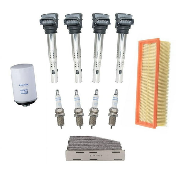Ignition Coils Platinum Spark Plugs Air Cabin for Volkswagen Tiguan 2.0L 09-14