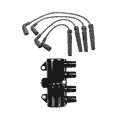 thumbnail image 1 of Ignition Coils and Wireset Compatible with 2005-2006 Chevrolet Aveo LT Hatchback 4-Door 1.6L 1598CC 98Cu. In. l4 GAS DOHC Naturally Aspirated Replacement for UF503 27568, 1 of 1