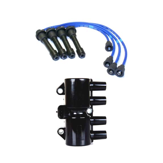 Ignition Coils and Wireset Compatible with 2005 Suzuki Reno LX Hatchback 4-Door 2.0L 1998CC l4 GAS DOHC Naturally Aspirated Replacement for UF503 4416