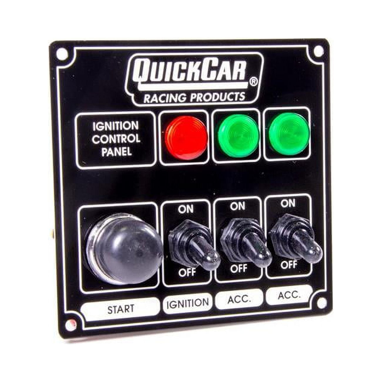 Ignition Control Panel with Two Accessory Switches Warning Lights