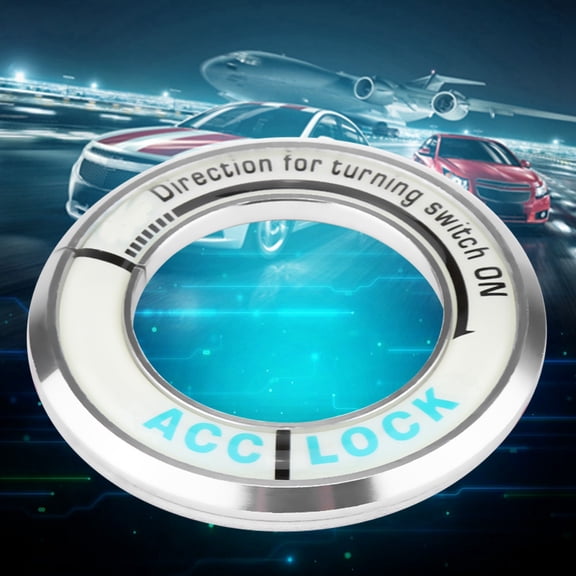 Ignition Cover Luminous Ignition Switch Ring, Circle Key Hole Cover Trim for with Aluminum Alloy Material