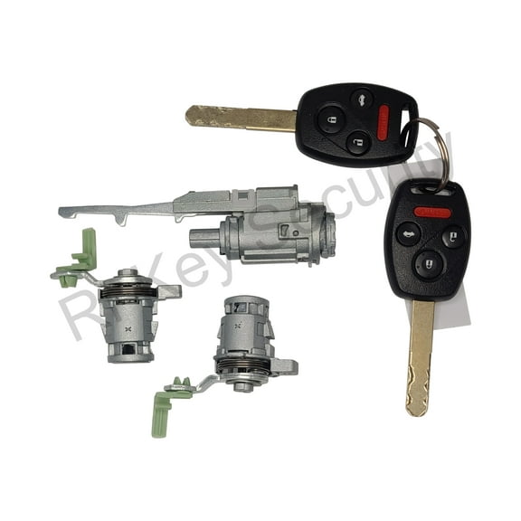 Ignition Cylinder and Door Lock Set For Honda CR-V 02-06 Element 03-11 w/Remote key Shell