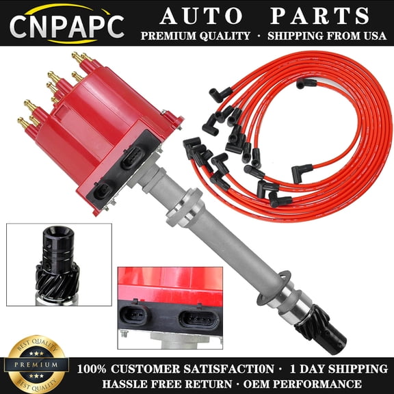 Ignition Distributor & Wires For Chevy TBI SBC 305 350 BBC 454 GMC K1500 5.0/5.7