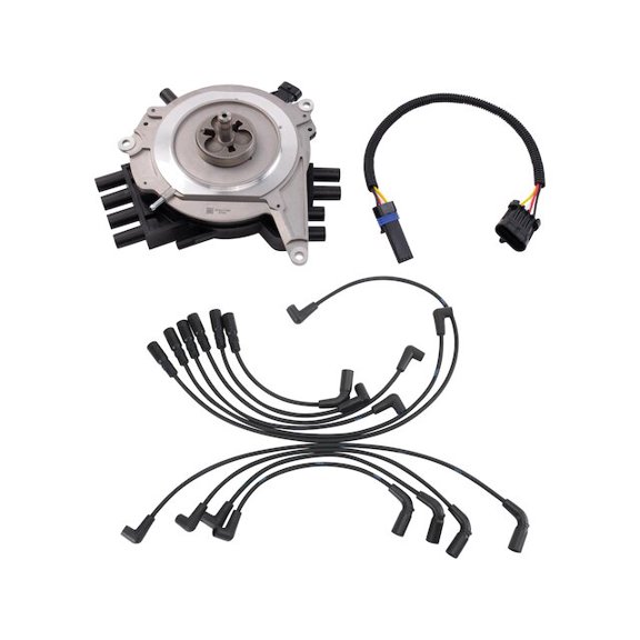 Ignition Distributor and Spark Plug Wire Set 2 Piece - Compatible with 1994 - 1996 Buick Roadmaster 1995
