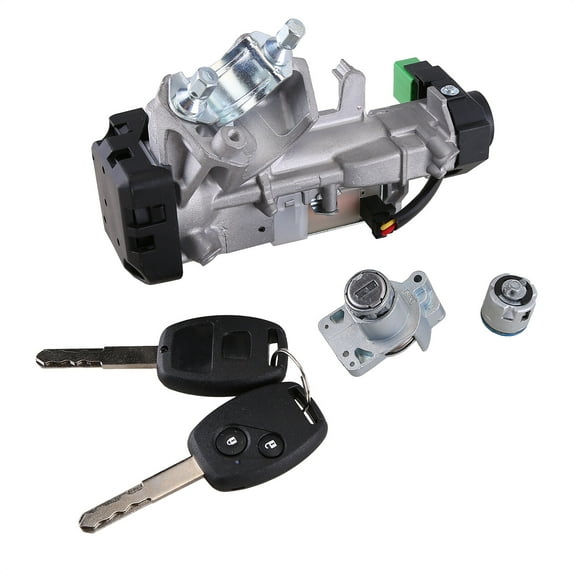 Ignition & Door Lock Cylinder Switch Assembly Set w/ 2 Remote Keys 06350-SWN-011 Compatible for 07-11 CRV