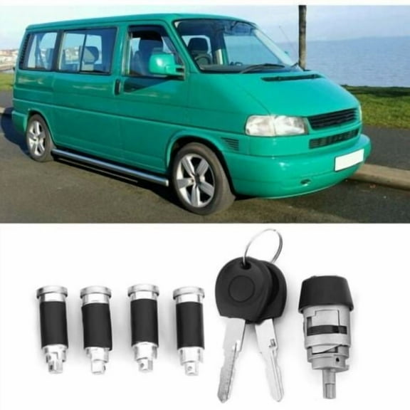 Ignition/Door Lock Kit, Ignition Lock Cylinder & Key for Transporter T4 Caravelle 1990-2003 357905855B