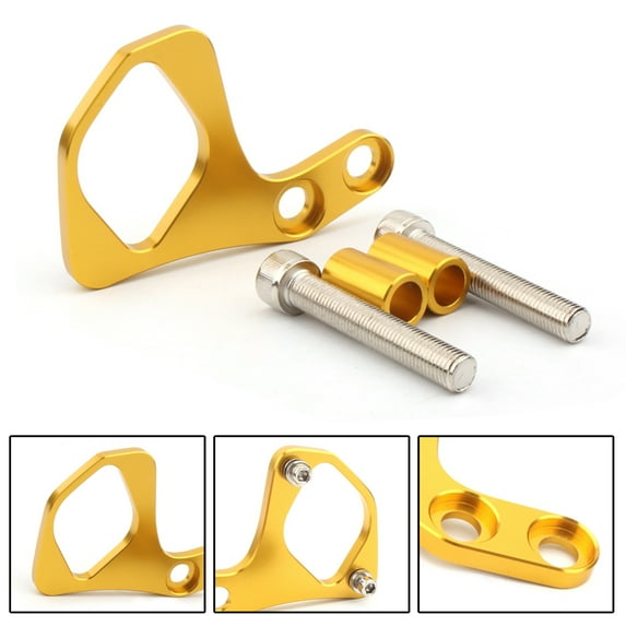Ignition Key Relocation Bracket, Gold, for Triumph Bonneville Scrambler T100, 2001-2015