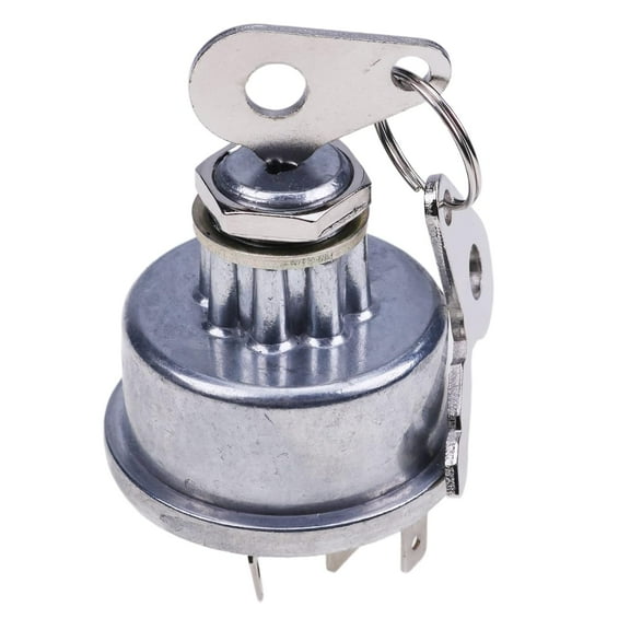 Ignition Key Switch E7NN11N501AB Compatible with Ford 2000 3000 4000 5000 6000 7000 8000 2600 3600 4600 Tractor, 530 531 532 535 540 545 550 555 5500-50 420 445 450 Backhoe