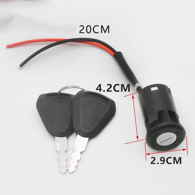 Ignition Key Ebike Switch 2 Wire Position for Electric Scooter EBike