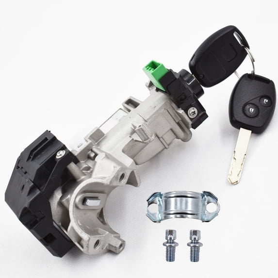 Ignition Keys Switch Lock Cylinder Steering with 2 Chip Keys Fit for Honda Civic Auto Trans 2006 2007 2008 2009 2010 2011