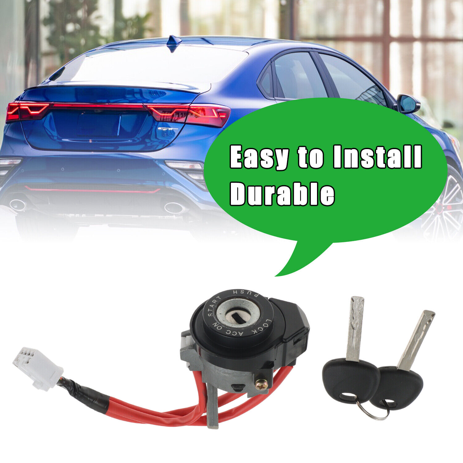 Ignition Lock Cylinder Starter Switch & Key Kit for Kia 1921 Forte 21