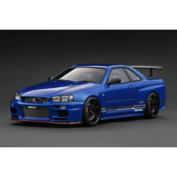 Ignition-Model Nissan Skyline GT-R R34 (BNR34) Top Secret 34GT-R RHD Blue Metallic 1:18