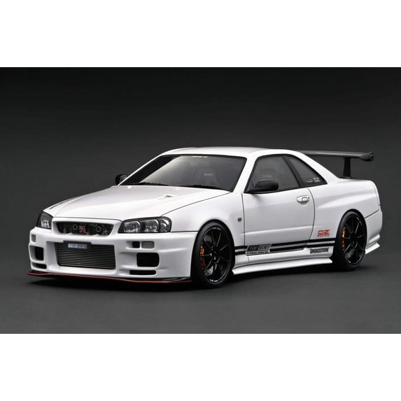 Ignition-Model Nissan Skyline GT-R R34 (BNR34) Top Secret 34GT-R RHD White 1:18