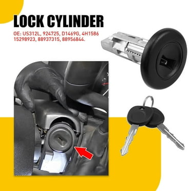 ACROPIX Ignition Switch Cylinder Lock For Chevrolet Corvette 1997-2004 - Black Replacement