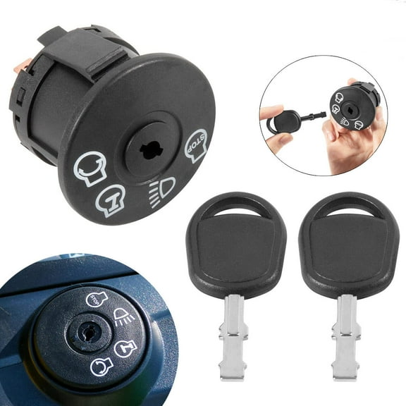 Ignition Switch For John Deere X100 X300 X310 X390 X500 X520 X540 X530 w/2 Keys
