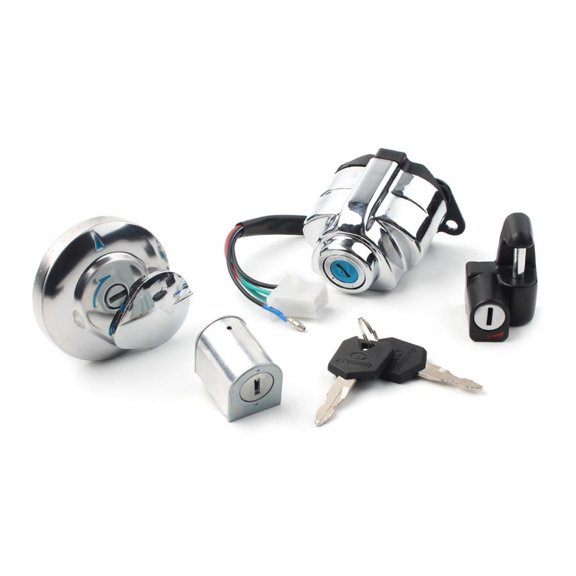 Ignition Switch Gas Tank Cap Helmet Lock Set Compatible for Honda Shadow VLX VT 400 600 750
