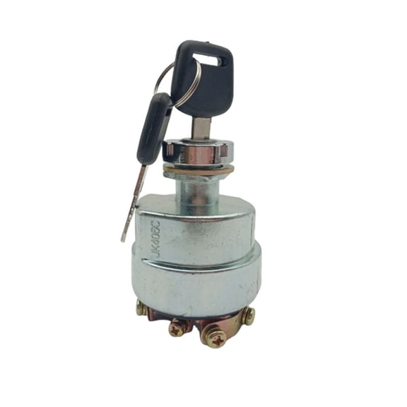 Ignition Switch JK406C for Forklift, 6-Pin Starter Switch with Key, Preheat Function Ignition Starter Switch Replacement for Heavy Machinery