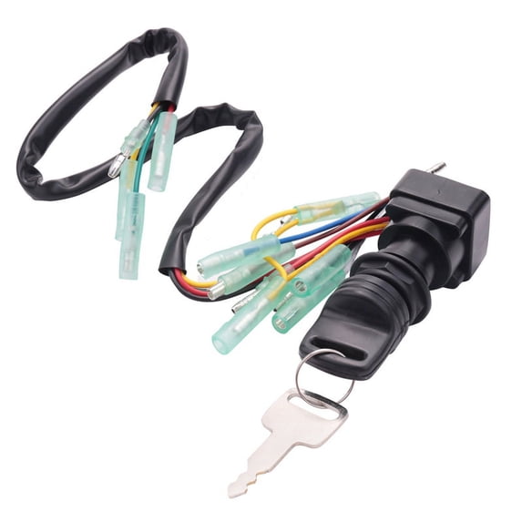 Ignition Switch Key Assy For Outboard Motor Control Box 703-82510-43-00,1 * ignition switch assembly 2 * key,black & green
