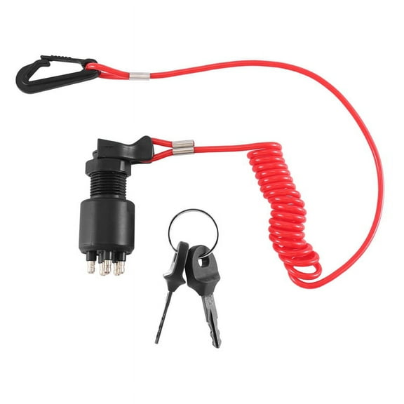 Ignition Switch Key Safety Lanyard Lock Assembly for 1996 Up Evinrude 5005801
