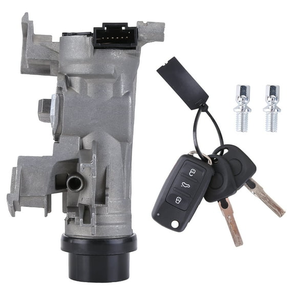 Ignition Switch Lock Assembly 1K0905851B Compatible for Volkswagen VW JETTA 06-18 w/Remote Control Key Shell
