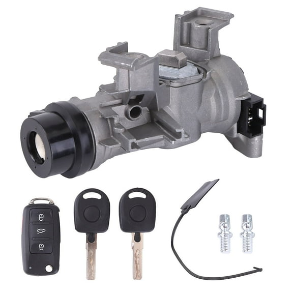 Ignition Switch Lock Assembly for VW JETTA 2006-2018 with Remote Control Key Shell, Replaces 1K0905851B