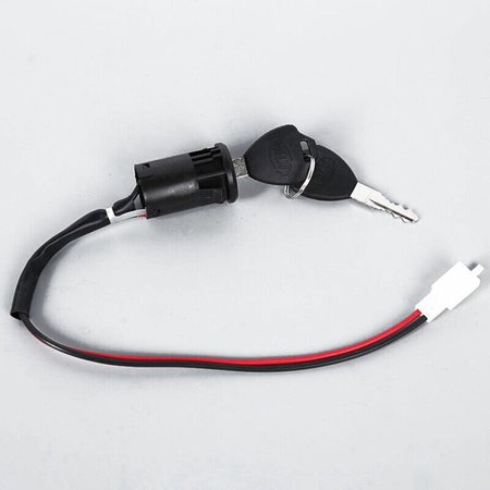 Ignition Switch Lock + Key 2-Wire Two Position Kit For Electric Scooter E-bike