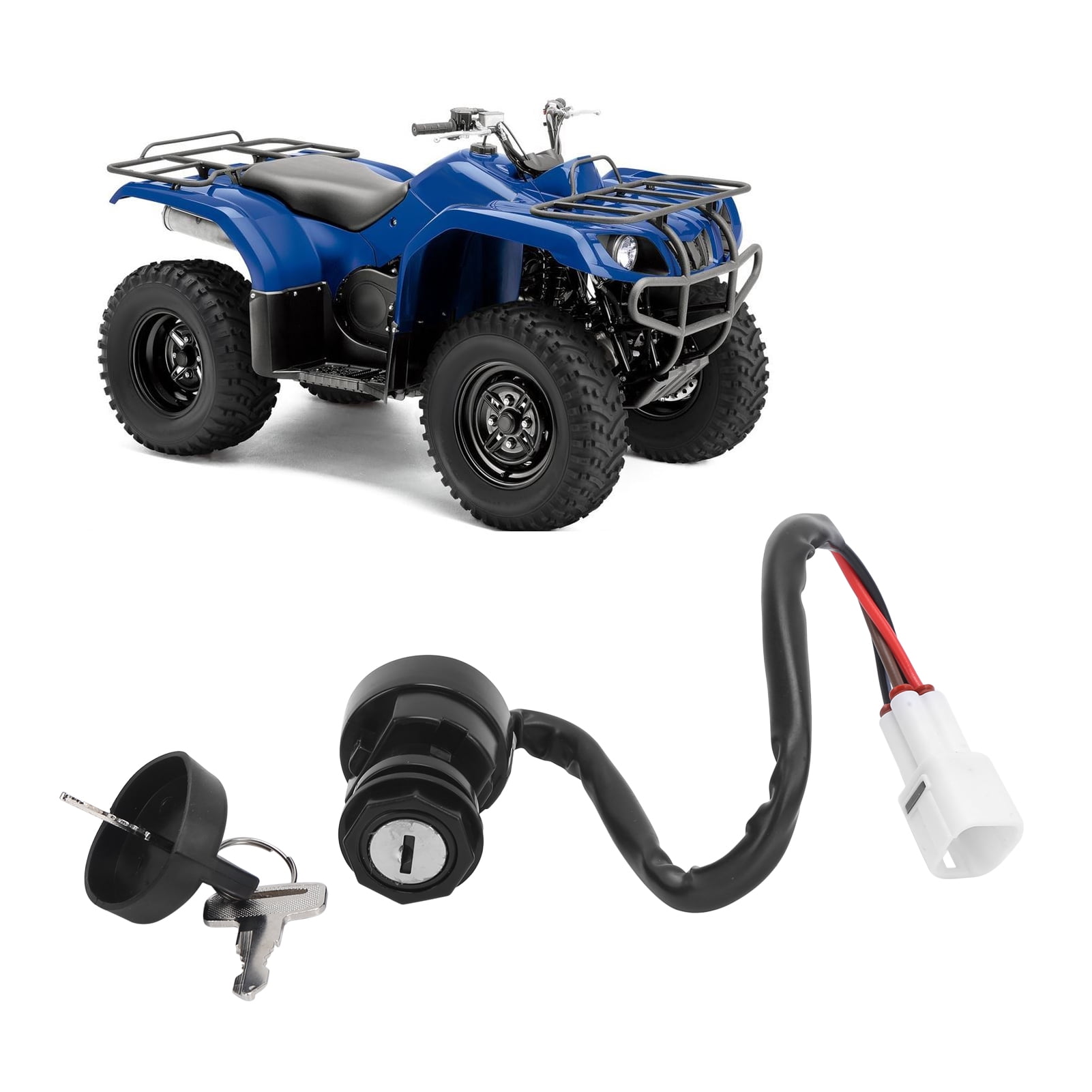 Ignition Switch With Key, Qiilu ATV Ignition Switch Key 4BD825100000