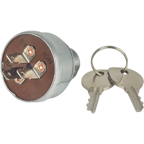 Ignition Switch w/Key 60736C2 Compatible with Case IH Farmall 100 130 140 Cub 154 184 Gas 185 Lo Boy Compatible with Cub Cadet 70 72 100 102 105 122 128 149 Tractor 392950R92 60736C1 1700-0949