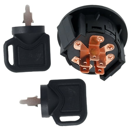 Ignition Switch with Key 3 Postion Engine Starter Switch Safe Ignition Starter Switch with 3 Functions Enduring Ignition Key Switch for Mower Tractor