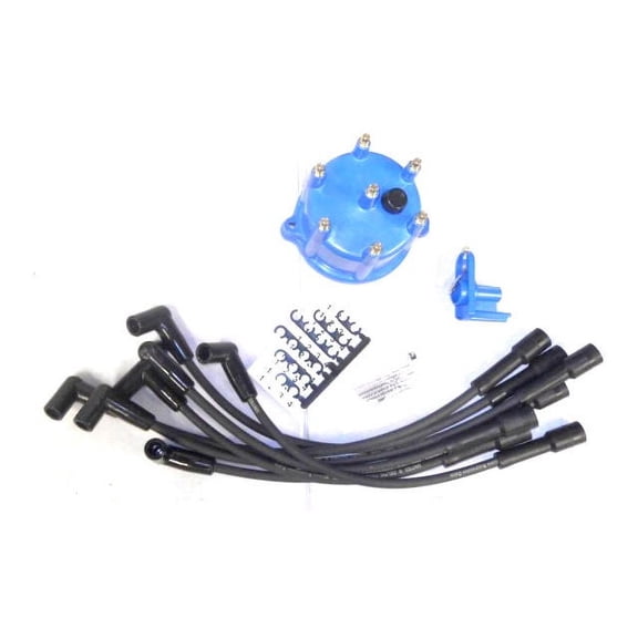 Ignition Tune-Up Kit - OE Spark Plug Wire Set, Cap and Rotor - Compatible with 1987 - 1990 Jeep Cherokee 4.0L 6-Cylinder 1988 1989