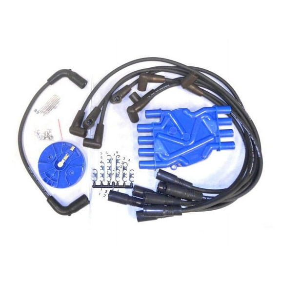 Ignition Tune-Up Kit - Spark Plug Wires, Distributor Cap and Rotor - Compatible with 1996 - 1999 GMC K1500 5.0L 5.7L V8 1997 1998