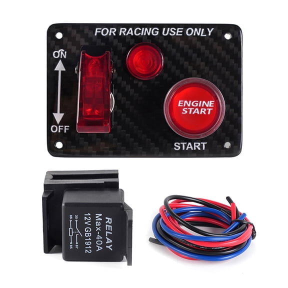 Ignitions Starter Switchs, Panel with Push Starts and LED Suitable for Vehicle Use Motorsports Enthusiasts