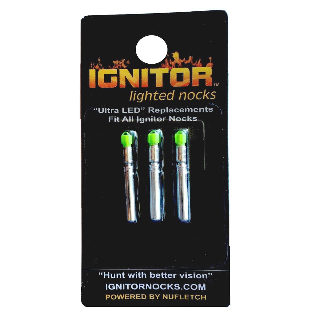Ignitor Lighted Nock Replacement Bulbs 3 Pack GREEN