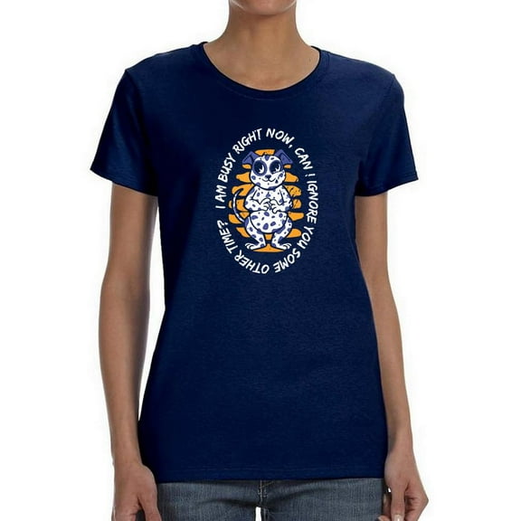 Ignoring You Some Other Time Shaped T-Shirt Women -Smartprints Designs, Female Large