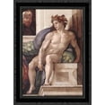 thumbnail image 1 of Ignudo 19x24 Black Ornate Wood Framed Canvas Art by Michelangelo, 1 of 2