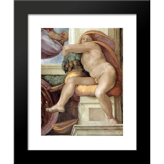 Ignudo 20x24 Framed Art Print by Michelangelo