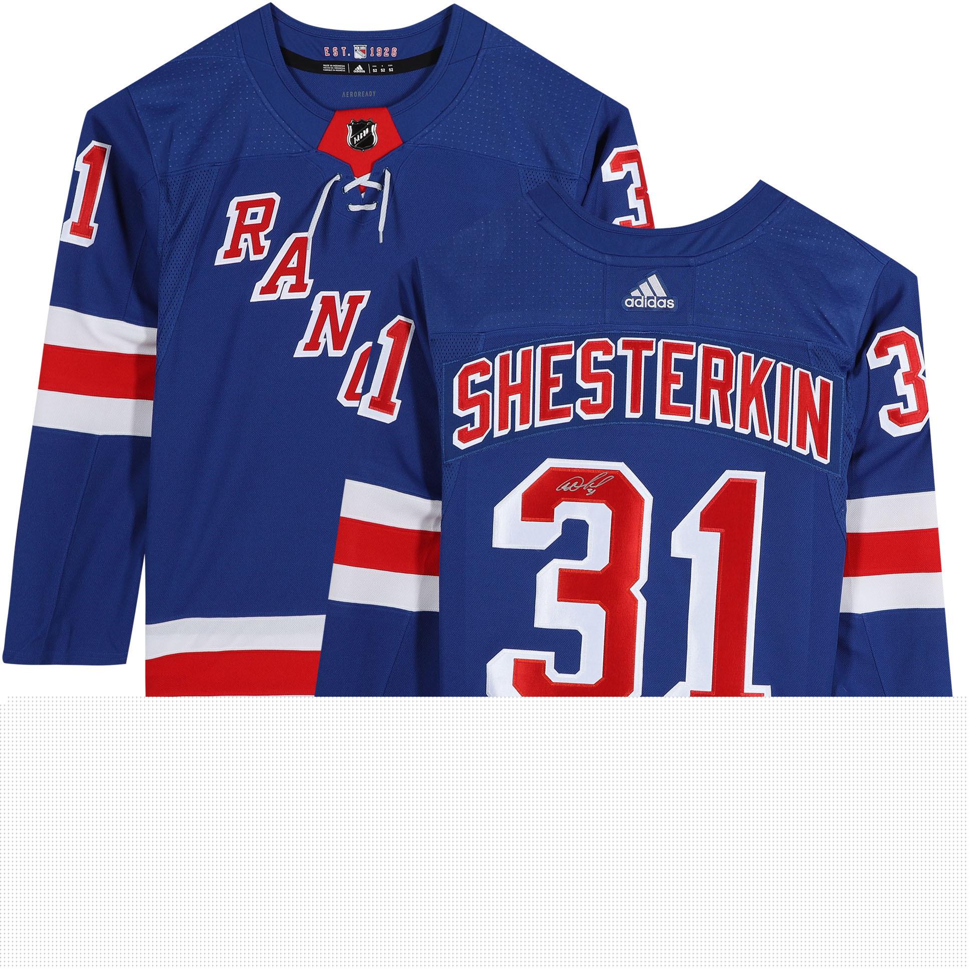 Igor Shesterkin New York Rangers Autographed Blue Adidas Authentic Jersey - Fanatics Authentic Certified