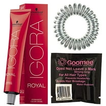 Igora Royal 4-99 Medium Brown Violet Extra Permanent Hair Color and Goomee Hair Loop Single Diamond Clear (Bundle 2 items)