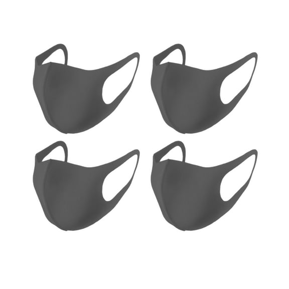 Igozen Nanoase Unisex Reusable Breathable Gray Foam Warm Face Mask Set, 4 Piece