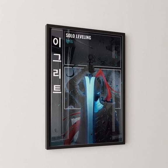 Igris Shadow Form Solo Leveling Poster Anime Wall Art Dark Webtoon Print 8x12 UNFRAMED
